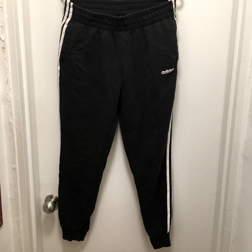 Women’s Adidas sweat pants black and white size M